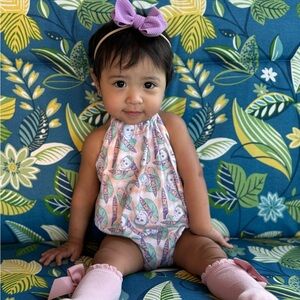 Custom made Michael Myers purple romper